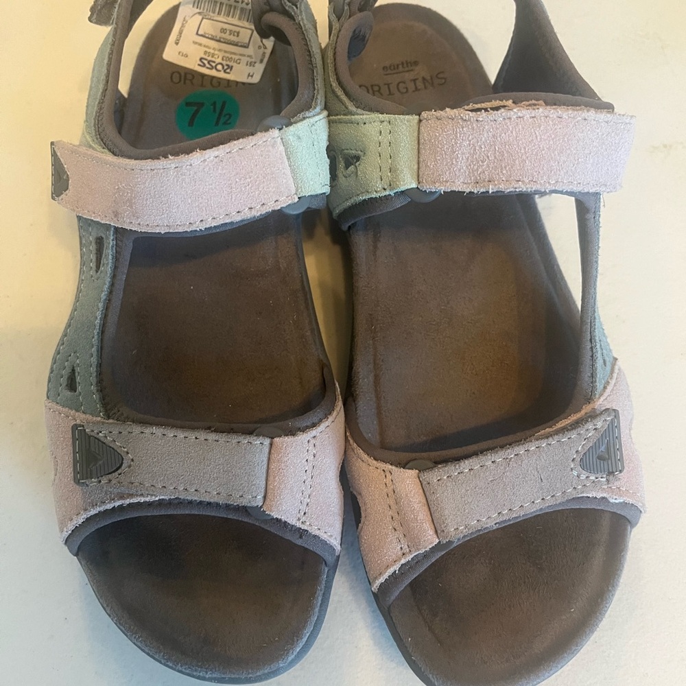 Origins Pink and Gray Sandals Casual Slip-On